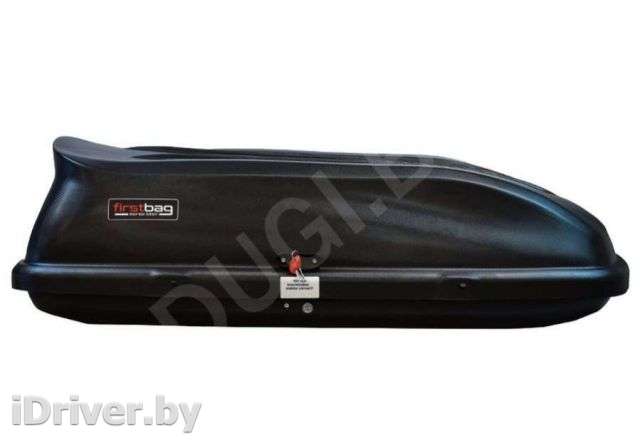 Багажник на крышу Автобокс (370л) на крышу FirstBag , цвет черный матовый Geely GC7 2012г.  - Фото 1