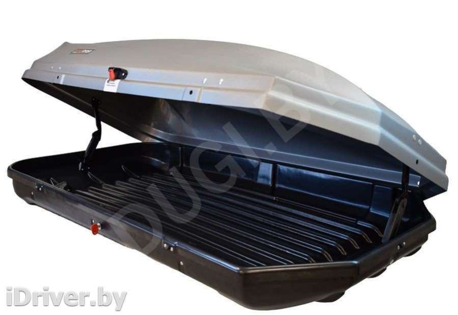 Багажник на крышу Автобокс (450л) на крышу FirstBag, цвет серый матовый Nissan Cabstar 3 2012г.   - Фото 5