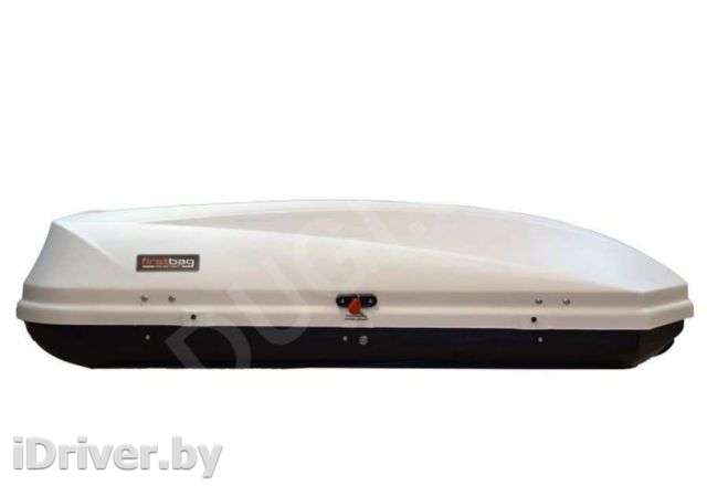 Багажник на крышу Автобокс (450л) на крышу FirstBag, цвет белый матовый Bentley Continental 4 2012г.  - Фото 1