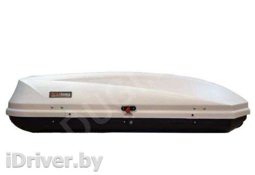 Багажник на крышу Автобокс (450л) на крышу FirstBag, цвет белый матовый Mitsubishi ASX restailing 2012г.  - Фото 1