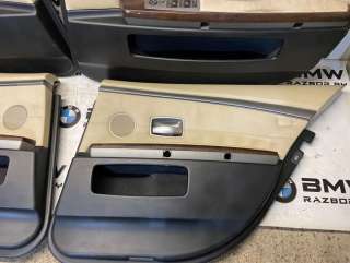 Обшивка двери передней левой (дверная карта) BMW 7 E65/E66 2006г.  - Фото 4