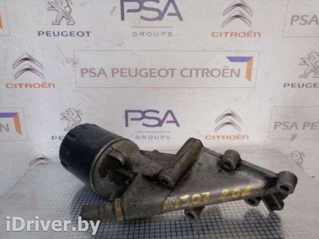 Теплообменник масляного фильтра Peugeot 307 2003г.  - Фото 1