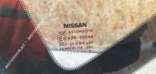 Стекло кузовное боковое левое Nissan Qashqai 1 2007г.  - Фото 3