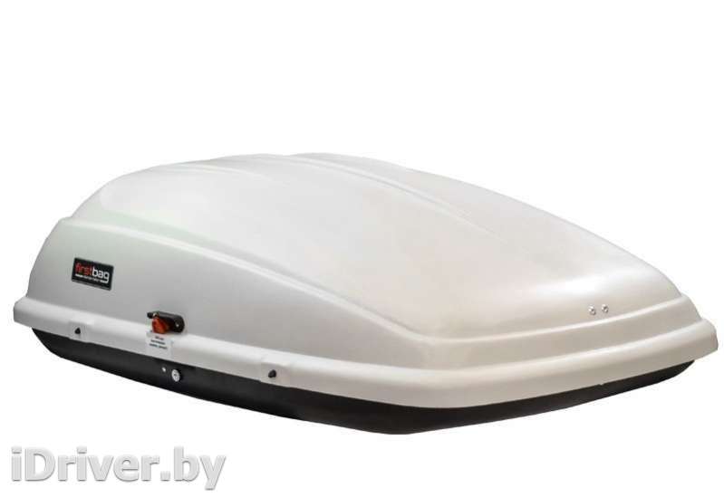 Багажник на крышу Автобокс (350л) на крышу FirstBag белый матовый Acura RL KB2 2012г.   - Фото 1