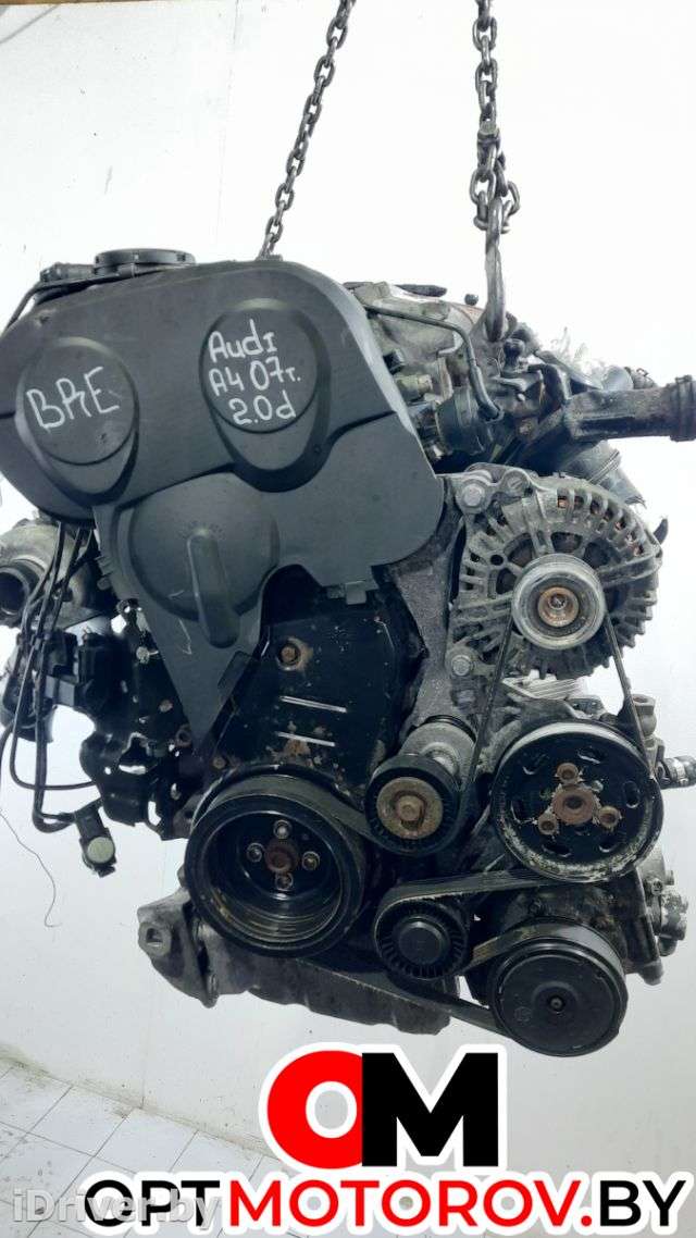 Двигатель  Audi A4 B7 2.0  Дизель, 2007г. Bre  - Фото 1