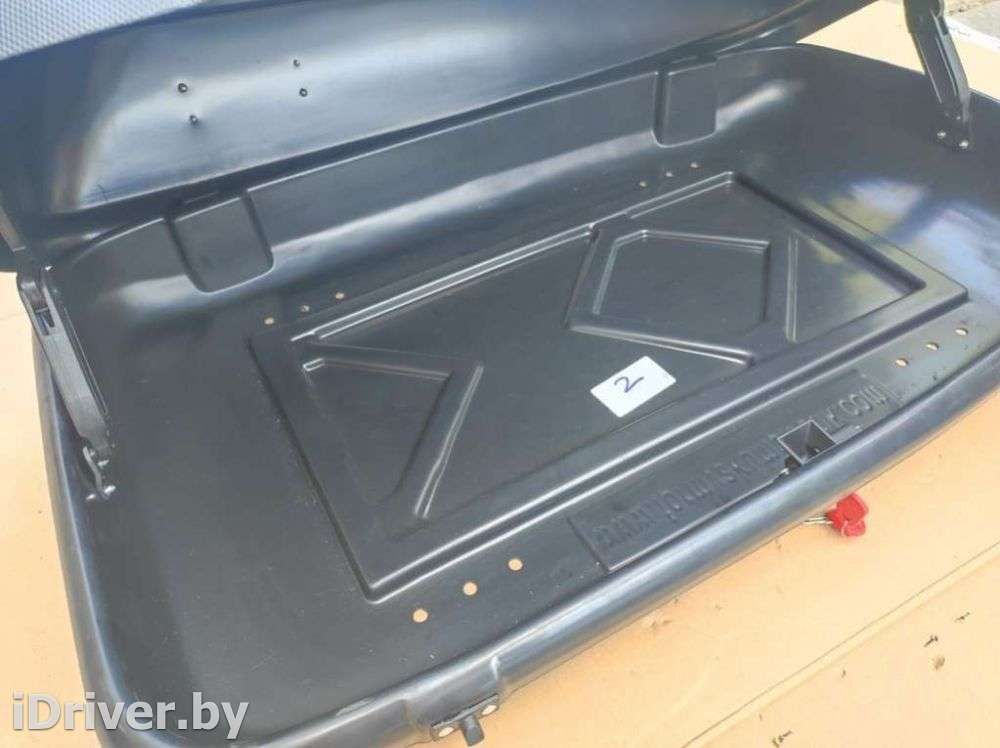 Багажник на крышу Автобокс (250л) FirstBag , цвет черный матовый Pontiac G 6 2012г.   - Фото 8