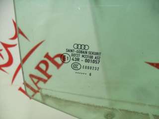 Стекло двери задней левой Audi A3 8P 2006г.  - Фото 2