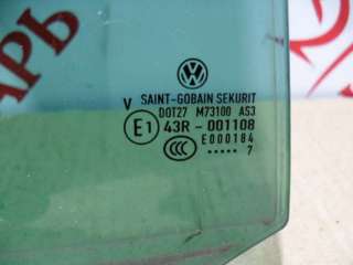 Стекло двери задней левой Volkswagen Touran 1 2007г.  - Фото 2