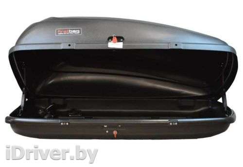 Багажник на крышу Автобокс (350л) на крышу FirstBag черный матовый Infiniti Q40 2012г.  - Фото 1