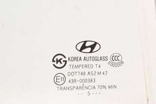 Стекло двери задней правой Hyundai Grandeur TG 2006г. 43R000383, DOT748, AS2 , art8276276 - Фото 2