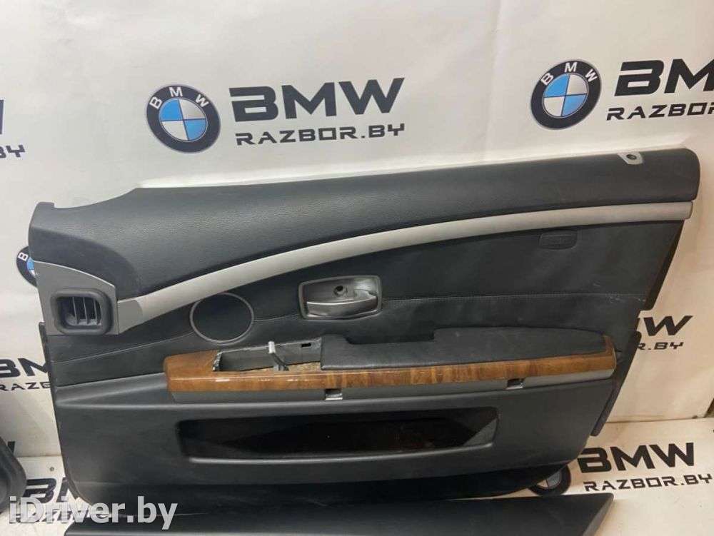 Обшивка двери задней левой (дверная карта) BMW 7 E65/E66 2008г.   - Фото 3
