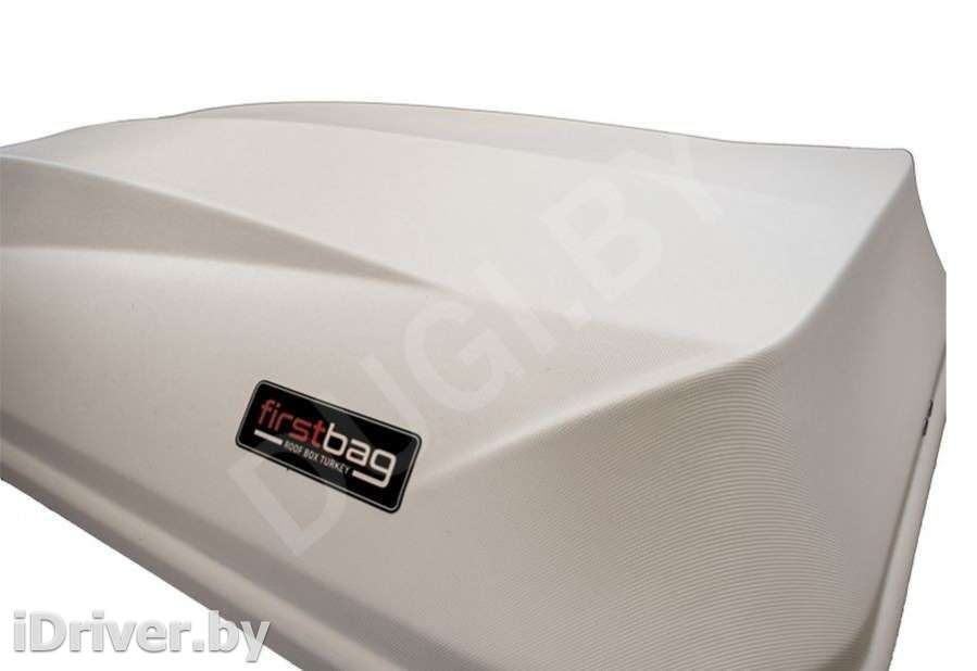 Багажник на крышу Автобокс (450л) на крышу FirstBag, цвет белый матовый Bentley Continental 3 2012г.   - Фото 5