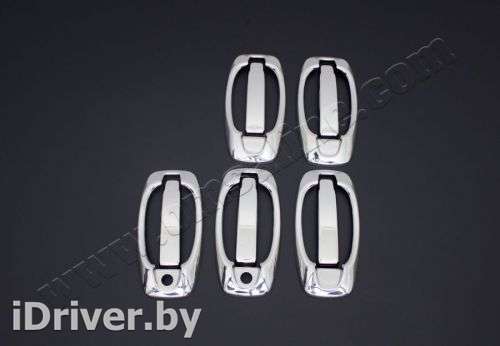 Peugeot Bipper Накладки на дверные ручки (нерж.) 5-дверн. 10 шт. Peugeot Bipper 2008г. 01-5720044 - Фото 1