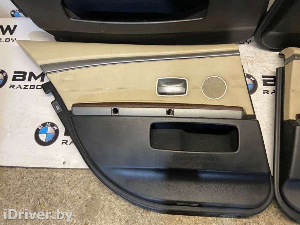 Обшивка двери передней правой (дверная карта) BMW 7 E65/E66 2006г.   - Фото 2