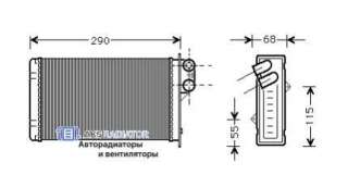  Радиатор отопителя (печки) Peugeot 405 Арт 576100H-1H