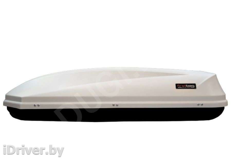 Багажник на крышу Автобокс (450л) на крышу FirstBag, цвет белый матовый Bentley Continental 3 2012г.   - Фото 4