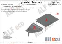 ALF1032 Защита двигателя металлическая к Hyundai Terracan Арт 43161804