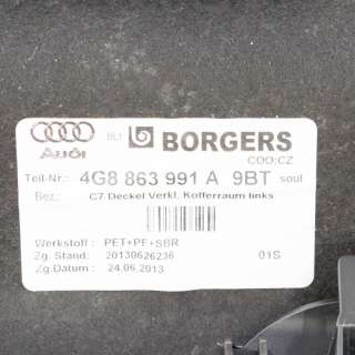 Обшивка багажника Audi A7 1 (S7,RS7) 2014г. 4G8863887C4G8863991A , art444921 - Фото 3