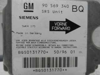 Блок управления подушек безопасности Opel Vectra B 1998г. 90569340 - Фото 3