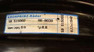 Диск железный R15 5x100 DIA56.1 к Subaru Legacy 3  - Фото 2