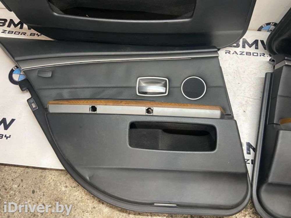 Обшивка двери передней правой (дверная карта) BMW 7 E65/E66 2008г.   - Фото 5