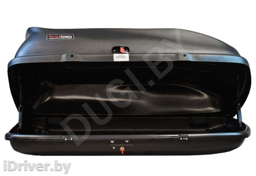 Багажник на крышу Автобокс (370л) на крышу FirstBag , цвет черный матовый Cadillac Escalade 3 2012г.   - Фото 2
